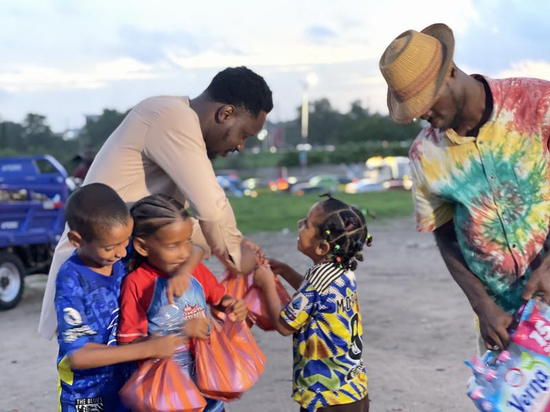 ABD Traore Donates to the Underprivileged on the Street of Accra